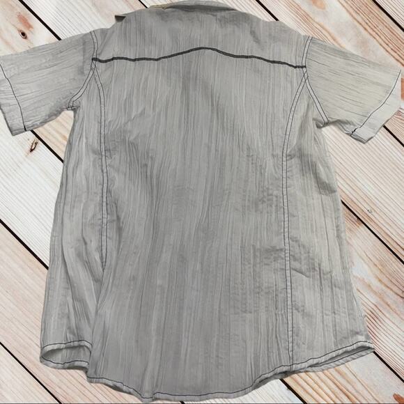 POP ICON Mens Medium White Button Down Shirt - Picture 3 of 3